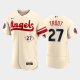 Men's Los Angeles Angels #27 Mike Trout 2022 City Connect Cream MLB Flex Base Jersey