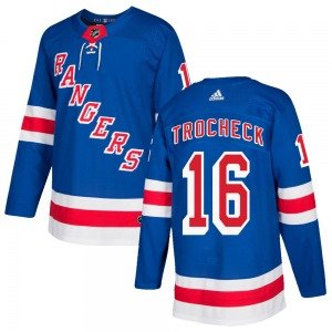 Men's New York Rangers #16 Vincent Trocheck Blue Royal Home Adidas NHL Jersey