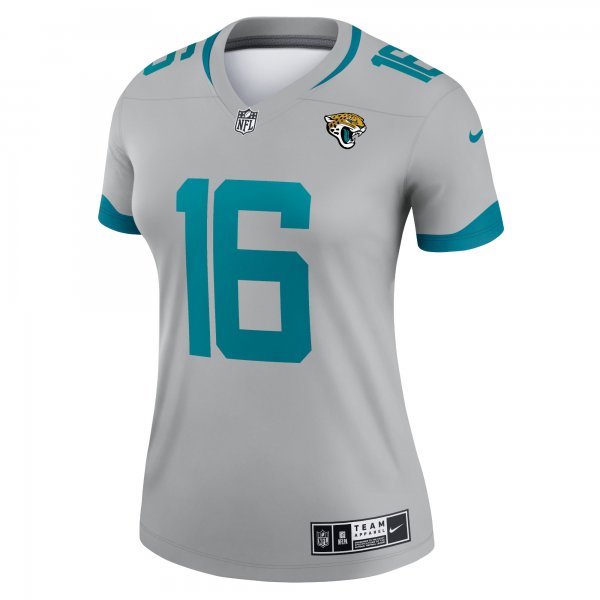 Women's Jacksonville Jaguars Trevor Lawrence Nike Silver Inverted Legend Jersey