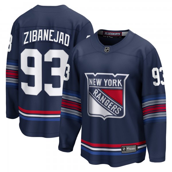 Men's New York Rangers Mika Zibanejad Fanatics Navy Alternate Premier Breakaway Player Jersey