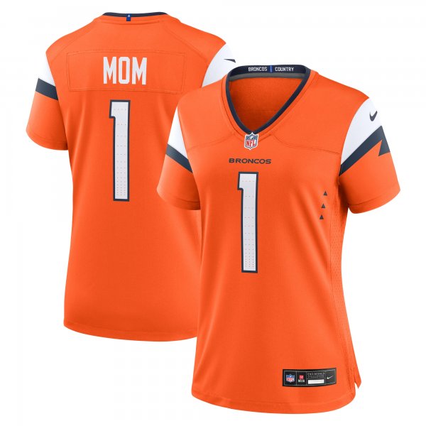 Women's Denver Broncos  Nike Orange #1 Mom Game Jersey