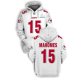 Men's White Kansas City Chiefs #15 Patrick Mahomes 2021 Super Bowl LIV Pullover