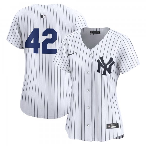 Women's New York Yankees  Nike White 2024 Jackie Robinson Day Home Limited Jersey