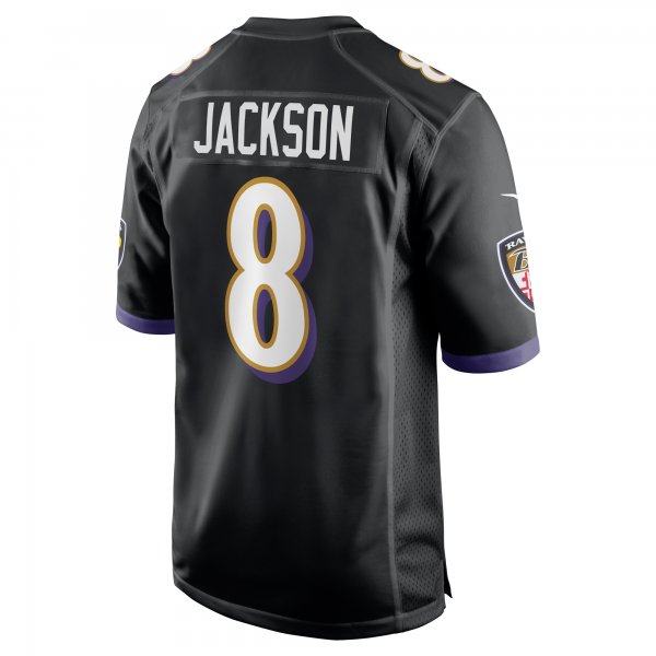 Men's Baltimore Ravens Lamar Jackson Nike  Black Alternate Game Jersey