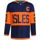 Men's New York Islanders Anders Lee adidas Navy 2024 NHL Stadium Series Primegreen Player Jersey