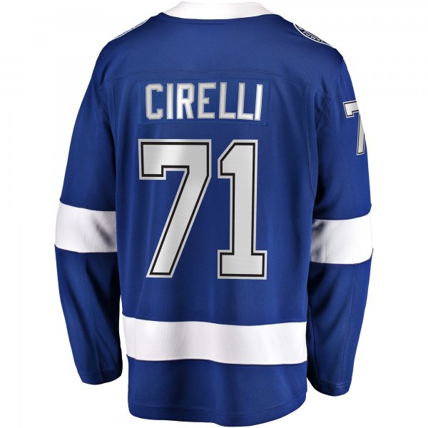 Men's Tampa Bay Lightning Anthony Cirelli Fanatics Blue Home Breakaway Player Jersey