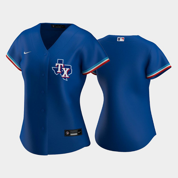 Women's Texas Rangers Alternate Nike Royal Blank MLB Cool Base Jersey