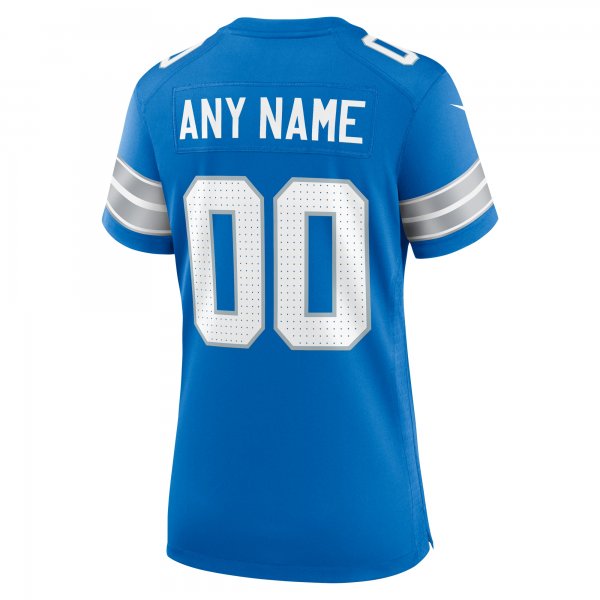 Women's Detroit Lions  Nike Blue Custom Game Jersey