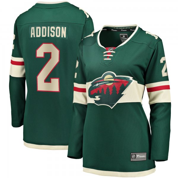 Women's Minnesota Wild Calen Addison Fanatics Green Home Breakaway Player Jersey