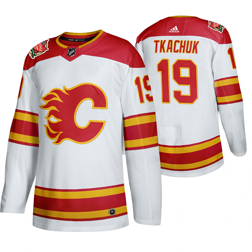 Men's Adidas Calgary Flames #19 Matthew Tkachuk 40th Anniversary Third 2019-20 NHL Jersey