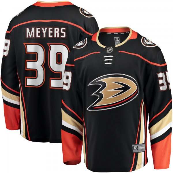 Men's Anaheim Ducks Ben Meyers Fanatics Black Home Premier Breakaway Player Jersey