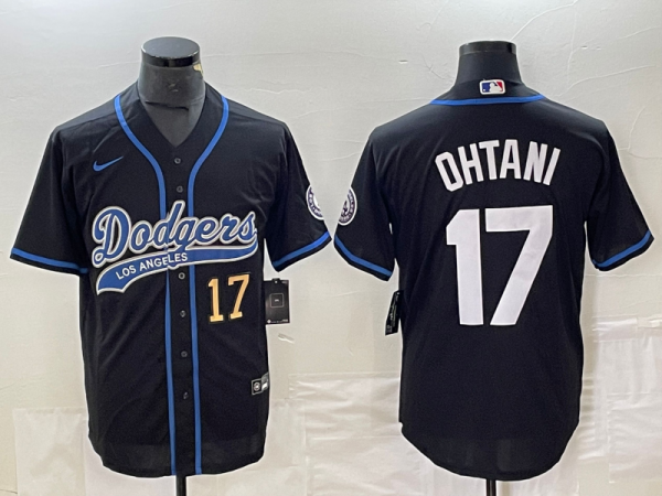 Men's Los Angeles Dodgers #17 Nike Black Shohei Ohtani Jersey