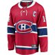 Men's Montreal Canadiens Nick Suzuki Fanatics Red Home Captain Patch Breakaway Player Jersey