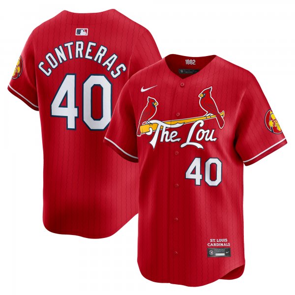 Men's St. Louis Cardinals Willson Contreras Nike Red 2024 City Connect Limited Player Jersey