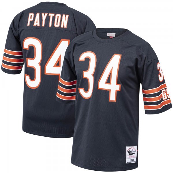 Men's Chicago Bears 1985 Walter Payton Mitchell & Ness Navy Throwback Retired Player Jersey