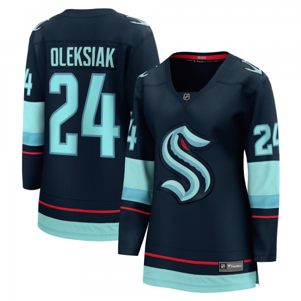 Women's Seattle Kraken Jamie Oleksiak Fanatics Deep Sea Blue Home Breakaway Player Jersey