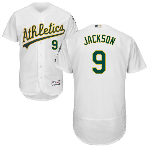 Oakland Athletics #9 Reggie Jackson White Flexbase Collection Stitched MLB Jersey