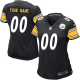 Nike Pittsburgh Steelers Customized Black Stitched Elite Women's NFL Jersey