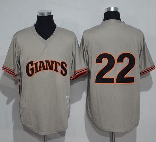 Mitchell And Ness 1989 San Francisco Giants #22 Will Clark Grey Throwback Stitched MLB jerseys