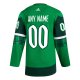 Men's Colorado Avalanche  adidas Kelly Green St. Patrick's Day Custom Jersey