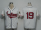 Mitchell And Ness 1948 Cleveland Indians #19 Bob Feller Cream Stitched Throwback MLB Jersey