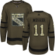 Adidas New York Rangers #11 Mark Messier Green Salute to Service Stitched NHL Jersey