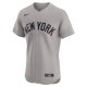 Men's New York Yankees Nike Gray Road 2024 Jackie Robinson Day Elite Jersey