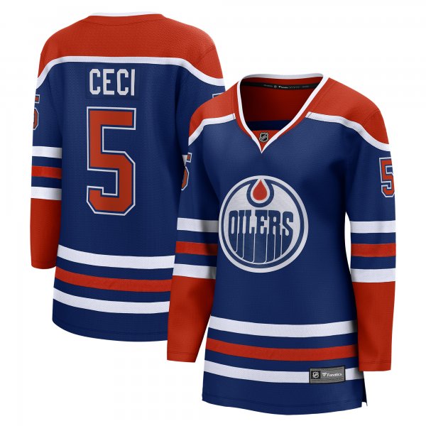 Women's Edmonton Oilers Cody Ceci Fanatics Royal Home Breakaway Player Jersey