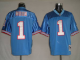 Mitchell And Ness Houston Oilers #1 Warren Moon Baby Blue Stitched Throwback NFL Jersey