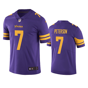 Men's Minnesota Vikings #7 Patrick Peterson Color Rush Limited Purple Jersey