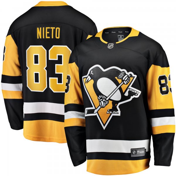 Men's Pittsburgh Penguins Matt Nieto Fanatics Black Home Breakaway Jersey