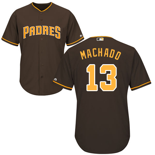 San Diego Padres #13 Manny Machado Brown New Cool Base Stitched MLB Jersey