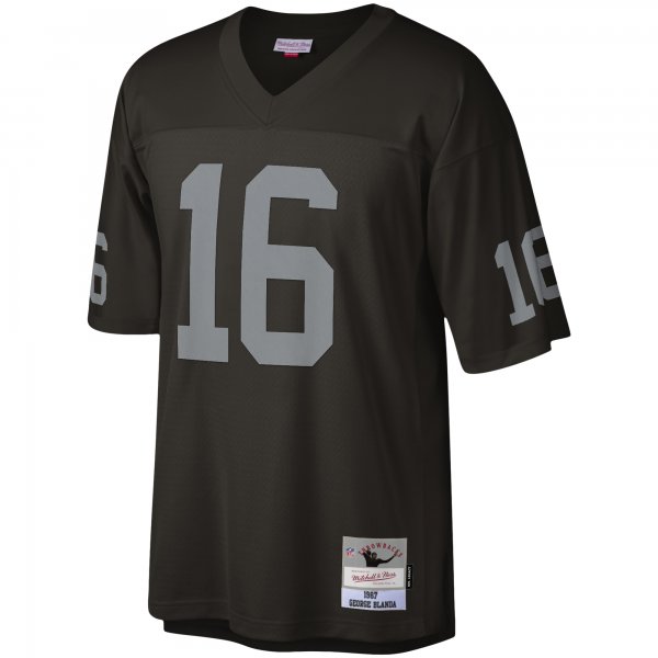 Men's Las Vegas Raiders George Blanda Mitchell & Ness Black Legacy Replica Jersey