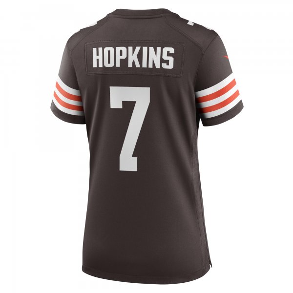 Women's Cleveland Browns Dustin Hopkins Nike  Brown Team Game Jersey