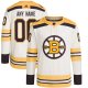 Men's Boston Bruins  adidas Cream  100th Anniversary Primegreen Custom Jersey