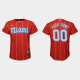 Youth Miami Marlins #00 Custom Red 2021 MLB City Connect Replica Jersey