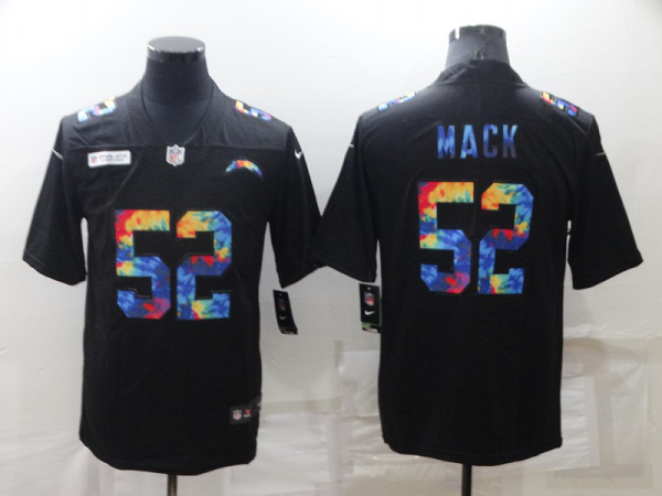 Men's Nike Los Angeles Chargers #52 Khalil Mack Black Crucial Catch Limited Stitched NFL Jersey