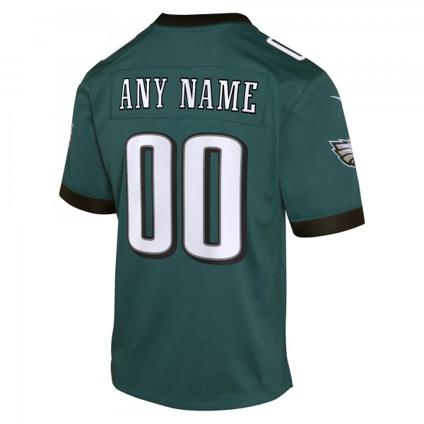 Youth Philadelphia Eagles Nike Midnight Green Custom Game Jersey