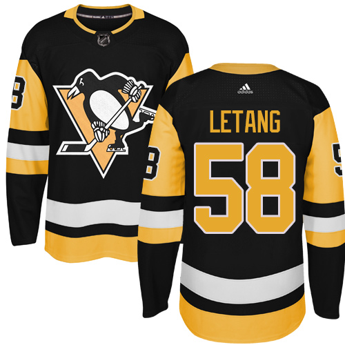 Adidas Pittsburgh Penguins #58 Kris Letang Black Alternate Stitched NHL Jersey