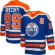 Men's Edmonton Oilers Wayne Gretzky Mitchell & Ness Royal Captain Patch 1986/87 Blue Line Player Jersey