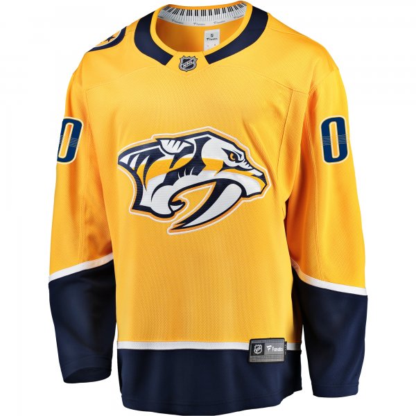 Men's Nashville Predators Fanatics Gold Home Breakaway Custom Jersey