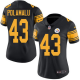 Nike Pittsburgh Steelers #43 Troy Polamalu Black Women's Stitched NFL Limited Rush Jersey