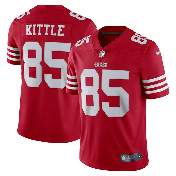 Men's San Francisco 49ers George Kittle Nike Scarlet Vapor Limited Jersey-(2022 New Style)