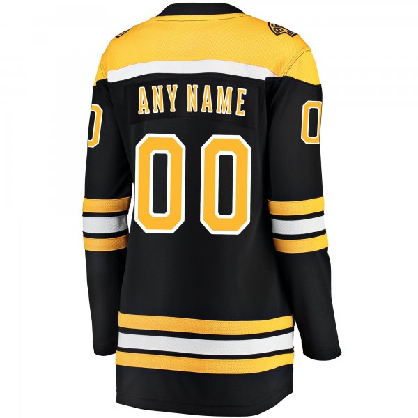 Women's Boston Bruins Fanatics Black Home Breakaway Custom Jersey