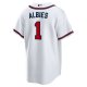 Men's Atlanta Braves Ozzie Albies Nike White Home Replica Player Name Jersey