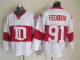 Men's Detroit Red Wings #91 Fedorov White Throwback NHL Jersey