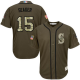 Seattle Mariners #15 Kyle Seager Green Salute to Service Stitched MLB Jersey