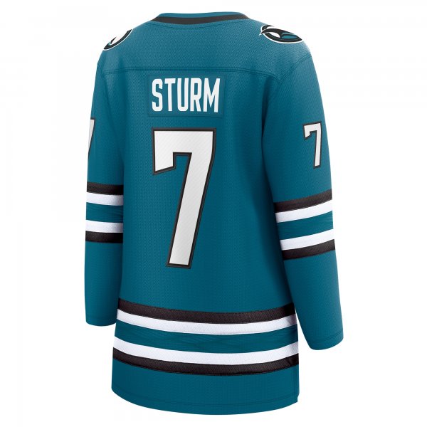 Women's San Jose Sharks Nico Sturm Fanatics Teal Home Breakaway Player Jersey