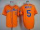 New York Mets #5 David Wright Orange Los New York Mets Cool Base Stitched MLB Jersey