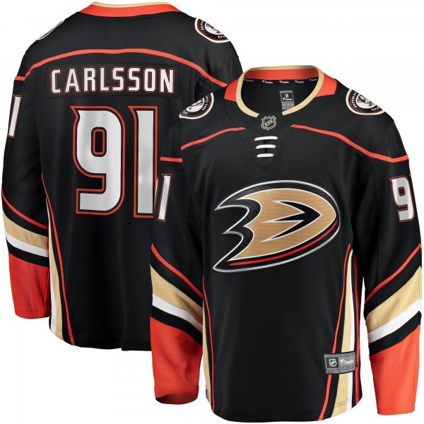 Men's Anaheim Ducks Leo Carlsson Fanatics Black Home Breakaway Player Jersey